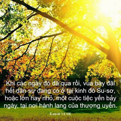Picture 03 - Ê-xơ-tê 1:5 VIE - Khi các ngày đó đã qua rồi, vua bày - Bible Verse Picture