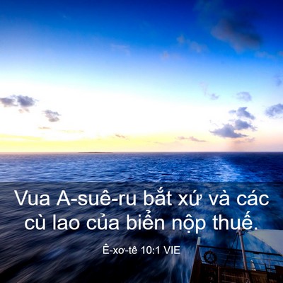 Picture 03 - Ê-xơ-tê 10:1 VIE - Vua A-suê-ru bắt xứ và các cù lao của - Bible Verse Picture