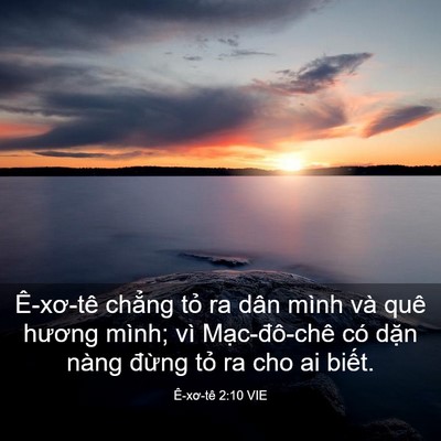 Picture 03 - Ê-xơ-tê 2:10 VIE - Ê-xơ-tê chẳng tỏ ra dân mình và quê - Bible Verse Picture