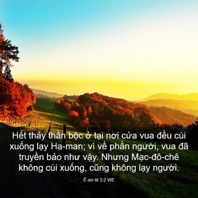 Picture 03 - Ê-xơ-tê 3:2 VIE - Hết thảy thần bộc ở tại nơi cửa - Bible Verse Picture