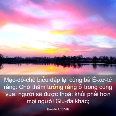 Picture 03 - Ê-xơ-tê 4:13 VIE - Mạc-đô-chê biểu đáp lại cùng bà - Bible Verse Picture