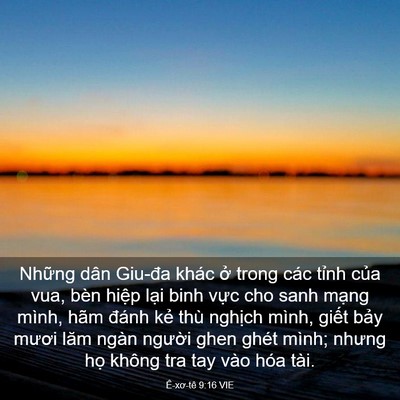 Picture 03 - Ê-xơ-tê 9:16 VIE - Những dân Giu-đa khác ở trong các tỉnh - Bible Verse Picture