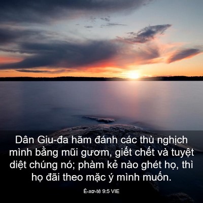 Picture 03 - Ê-xơ-tê 9:5 VIE - Dân Giu-đa hãm đánh các thù nghịch mình - Bible Verse Picture