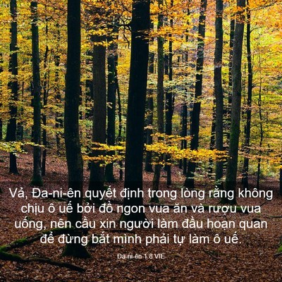 Picture 03 - Ða-ni-ên 1:8 VIE - Vả, Đa-ni-ên quyết định trong lòng - Bible Verse Picture
