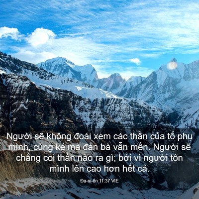 Picture 03 - Ða-ni-ên 11:37 VIE - Người sẽ không đoái xem các thần của - Bible Verse Picture