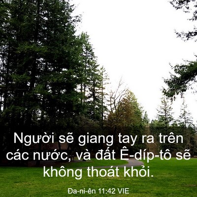 Picture 03 - Ða-ni-ên 11:42 VIE - Người sẽ giang tay ra trên các nước, - Bible Verse Picture