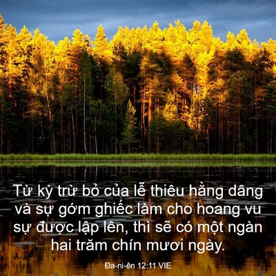 Picture 03 - Ða-ni-ên 12:11 VIE - Từ kỳ trừ bỏ của lễ thiêu hằng - Bible Verse Picture