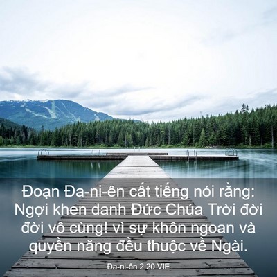 Picture 03 - Ða-ni-ên 2:20 VIE - Đoạn Đa-ni-ên cất tiếng nói rằng: - Bible Verse Picture