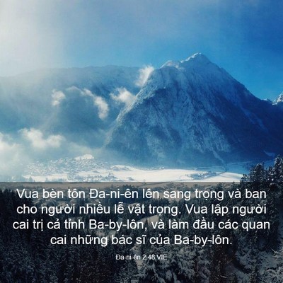 Picture 03 - Ða-ni-ên 2:48 VIE - Vua bèn tôn Đa-ni-ên lên sang trọng và - Bible Verse Picture
