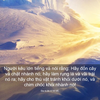 Picture 03 - Ða-ni-ên 4:14 VIE - Người kêu lớn tiếng và nói rằng: Hãy - Bible Verse Picture