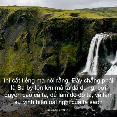 Picture 03 - Ða-ni-ên 4:30 VIE - thì cất tiếng mà nói rằng: Đây chẳng - Bible Verse Picture