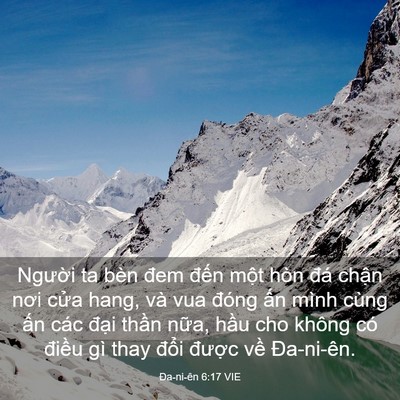 Picture 03 - Ða-ni-ên 6:17 VIE - Người ta bèn đem đến một hòn đá - Bible Verse Picture