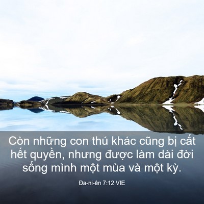 Picture 03 - Ða-ni-ên 7:12 VIE - Còn những con thú khác cũng bị cất - Bible Verse Picture