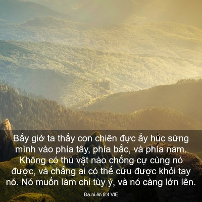 Picture 03 - Ða-ni-ên 8:4 VIE - Bấy giờ ta thấy con chiên đực ấy húc - Bible Verse Picture