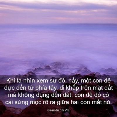 Picture 03 - Ða-ni-ên 8:5 VIE - Khi ta nhìn xem sự đó, nầy, một con dê - Bible Verse Picture
