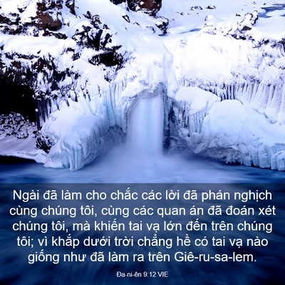 Picture 03 - Ða-ni-ên 9:12 VIE - Ngài đã làm cho chắc các lời đã phán - Bible Verse Picture