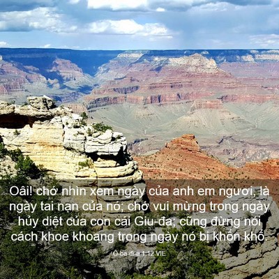 Picture 03 - Ô-ba-đi-a 1:12 VIE - Oâi! chớ nhìn xem ngày của anh em ngươi, - Bible Verse Picture