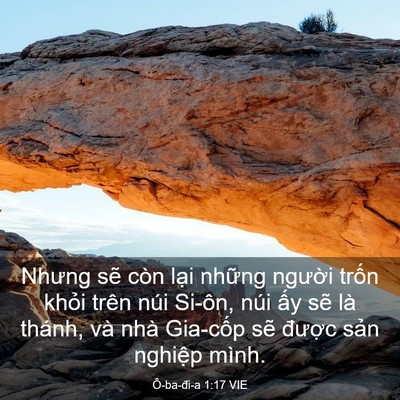 Picture 03 - Ô-ba-đi-a 1:17 VIE - Nhưng sẽ còn lại những người trốn - Bible Verse Picture