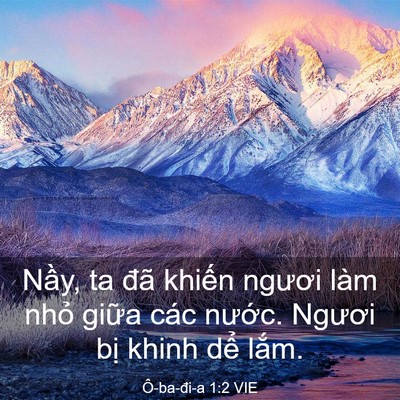 Picture 03 - Ô-ba-đi-a 1:2 VIE - Nầy, ta đã khiến ngươi làm nhỏ giữa - Bible Verse Picture