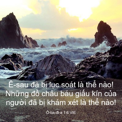 Picture 03 - Ô-ba-đi-a 1:6 VIE - Ê-sau đã bị lục soát là thể nào! - Bible Verse Picture