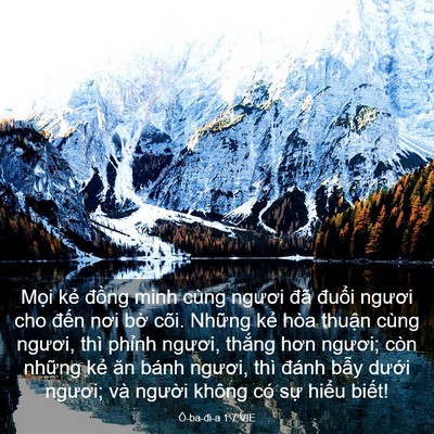 Picture 03 - Ô-ba-đi-a 1:7 VIE - Mọi kẻ đồng minh cùng ngươi đã - Bible Verse Picture
