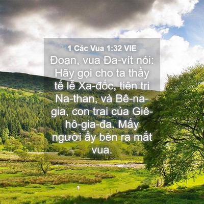 Picture 04 - 1 Các Vua 1:32 VIE - Đoạn, vua Đa-vít nói: Hãy gọi cho ta - Bible Verse Picture