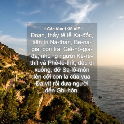 Picture 04 - 1 Các Vua 1:38 VIE - Đoạn, thầy tế lễ Xa-đốc, tiên tri - Bible Verse Picture