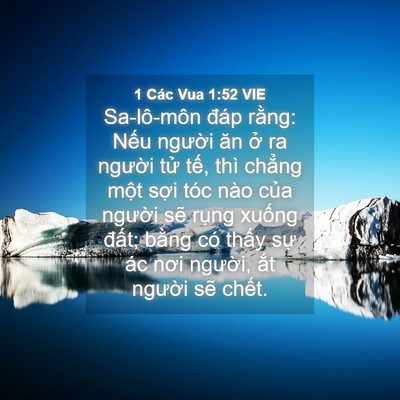 Picture 04 - 1 Các Vua 1:52 VIE - Sa-lô-môn đáp rằng: Nếu người ăn ở - Bible Verse Picture