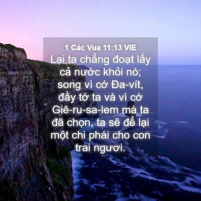 Picture 04 - 1 Các Vua 11:13 VIE - Lại ta chẳng đoạt lấy cả nước - Bible Verse Picture