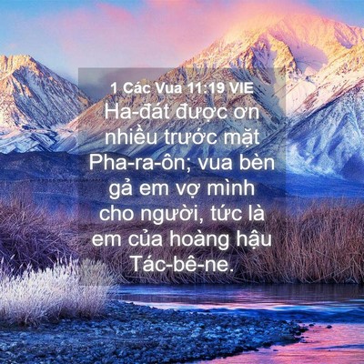 Picture 04 - 1 Các Vua 11:19 VIE - Ha-đát được ơn nhiều trước mặt - Bible Verse Picture