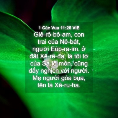 Picture 04 - 1 Các Vua 11:26 VIE - Giê-rô-bô-am, con trai của Nê-bát, - Bible Verse Picture