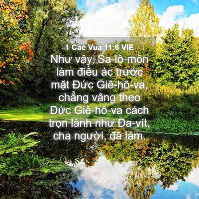Picture 04 - 1 Các Vua 11:6 VIE - Như vậy, Sa-lô-môn làm điều ác trước - Bible Verse Picture