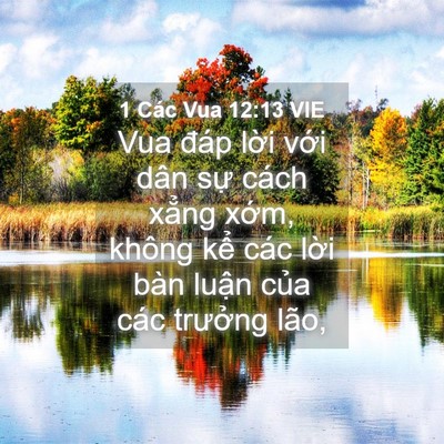 Picture 04 - 1 Các Vua 12:13 VIE - Vua đáp lời với dân sự cách xẳng - Bible Verse Picture