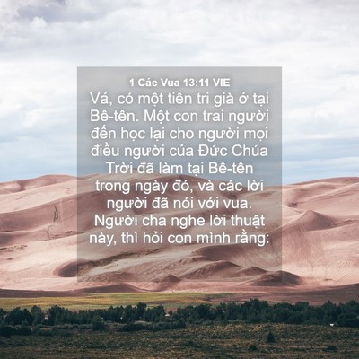 Picture 04 - 1 Các Vua 13:11 VIE - Vả, có một tiên tri già ở tại - Bible Verse Picture