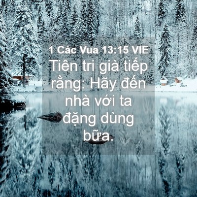Picture 04 - 1 Các Vua 13:15 VIE - Tiên tri già tiếp rằng: Hãy đến nhà - Bible Verse Picture