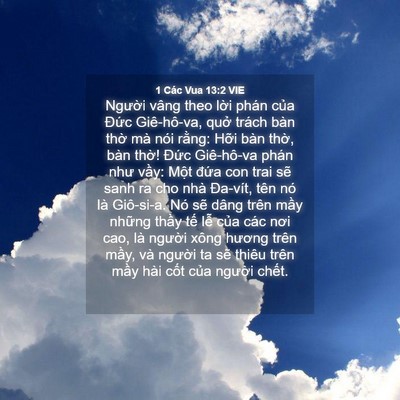 Picture 04 - 1 Các Vua 13:2 VIE - Người vâng theo lời phán của Đức - Bible Verse Picture