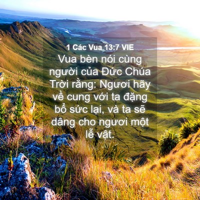 Picture 04 - 1 Các Vua 13:7 VIE - Vua bèn nói cùng người của Đức Chúa - Bible Verse Picture