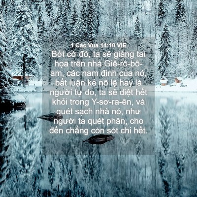 Picture 04 - 1 Các Vua 14:10 VIE - Bởi cớ đó, ta sẽ giáng tai họa trên - Bible Verse Picture