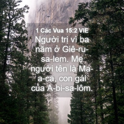 Picture 04 - 1 Các Vua 15:2 VIE - Người trị vì ba năm ở Giê-ru-sa-lem. - Bible Verse Picture