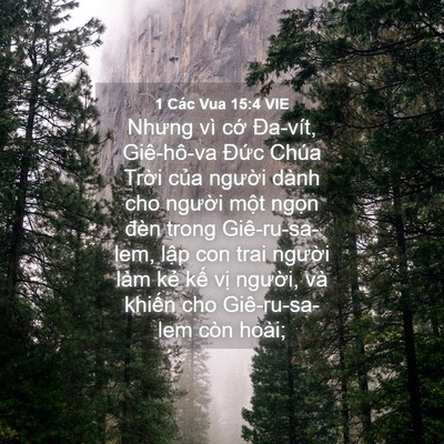 Picture 04 - 1 Các Vua 15:4 VIE - Nhưng vì cớ Đa-vít, Giê-hô-va Đức - Bible Verse Picture
