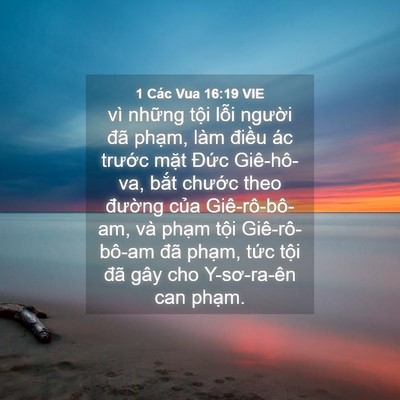 Picture 04 - 1 Các Vua 16:19 VIE - vì những tội lỗi người đã phạm, - Bible Verse Picture
