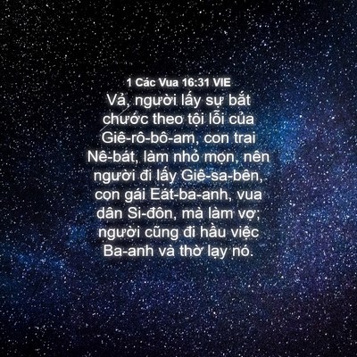 Picture 04 - 1 Các Vua 16:31 VIE - Vả, người lấy sự bắt chước theo - Bible Verse Picture