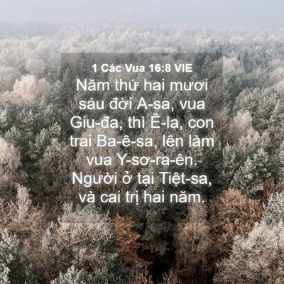 Picture 04 - 1 Các Vua 16:8 VIE - Năm thứ hai mươi sáu đời A-sa, vua - Bible Verse Picture