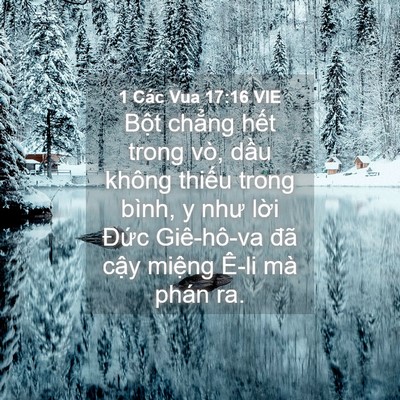 Picture 04 - 1 Các Vua 17:16 VIE - Bột chẳng hết trong vò, dầu không - Bible Verse Picture