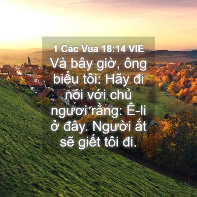 Picture 04 - 1 Các Vua 18:14 VIE - Và bây giờ, ông biểu tôi: Hãy đi nói - Bible Verse Picture