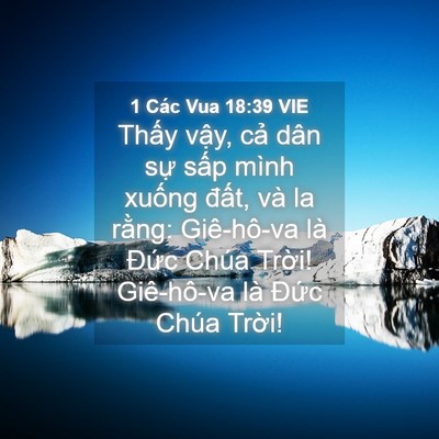 Picture 04 - 1 Các Vua 18:39 VIE - Thấy vậy, cả dân sự sấp mình xuống - Bible Verse Picture
