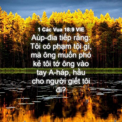 Picture 04 - 1 Các Vua 18:9 VIE - Aùp-đia tiếp rằng: Tôi có phạm tội - Bible Verse Picture