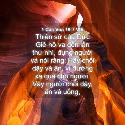 Picture 04 - 1 Các Vua 19:7 VIE - Thiên sứ của Đức Giê-hô-va đến lần - Bible Verse Picture