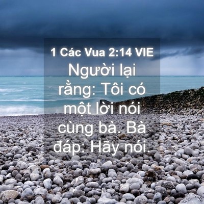 Picture 04 - 1 Các Vua 2:14 VIE - Người lại rằng: Tôi có một lời nói - Bible Verse Picture