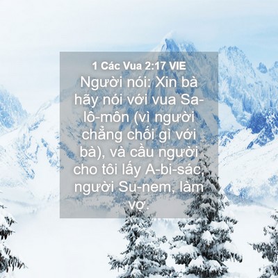 Picture 04 - 1 Các Vua 2:17 VIE - Người nói: Xin bà hãy nói với vua - Bible Verse Picture